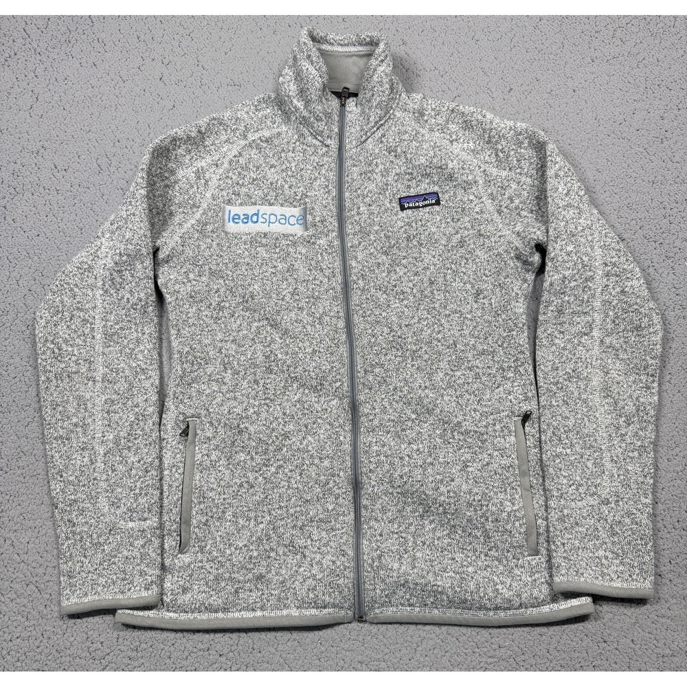 Patagonia Better Sweater Jacket Womens Medium Gray Full Zip Fleece‎ Logo
